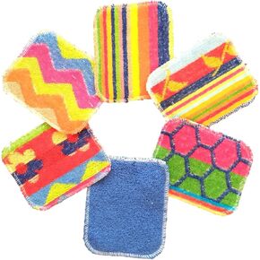 World's Best Flat Pot Scrubbers. Dishwasher Safe. Assorted Colors (6)