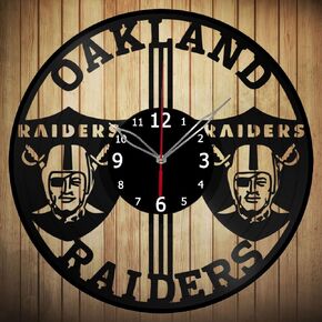 Raiders Vinyl Clock Art Decor Home Wall Clock Black Original Gift Unique Design