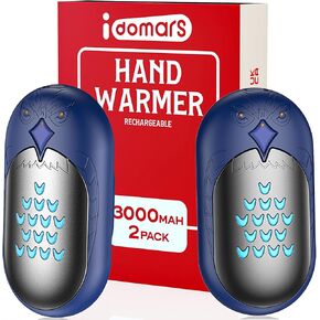 Portable Electric Hand Warmer Rechargeable: 2 in 1 Pack Reusable Handwarmer 20 hour Battery Operated type-c Charged Pocket Warmer Hot Hand Heat Warmer for Handheld Heater Gift for Outdoor Sport Winter