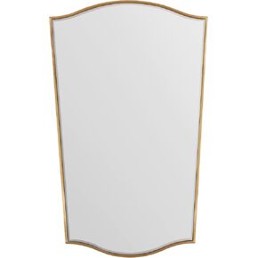 Kate and Laurel Sedelle Vintage Tapered Wall Mirror, 22 x 36, Gold, Mid-Century Decorative Scalloped Mirror for Use as Bathroom Mirror for Over Sink or Fireplace Mantel Mirror Statement