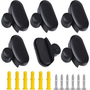 Black Mirror Clips, Wall-Mounted Mirrors Bracket, Dresser Mirror Fixed Fitting for 0.12"-0.2 " Thick Mirror Glass Clips Clamps 6PCS