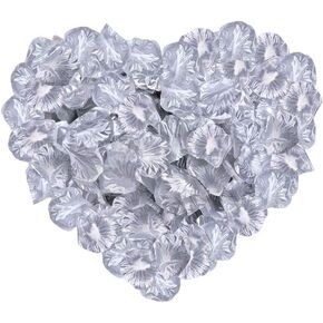 2000 Pcs Artificial Silk Rose Petals Decoration Wedding Party Color Silver