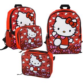 Fast Forward Hello Kitty 16" Red Backpack with Lunch Box