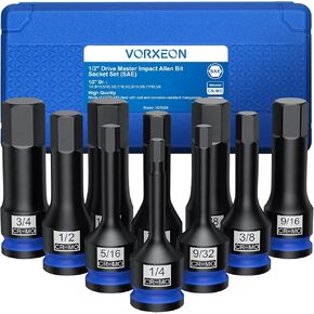 10 قطعة 1/2 "محرك متري تأثير ألين عرافة بت مجموعة مقابس 42CRMO مع حقيبة للتخزين 5 مللي متر 6 مللي متر 8 مللي متر 10 مللي متر 12 مللي متر 14 مللي متر 16 مللي متر 17 مللي متر 18 مللي متر 19 مللي متر in Kuwait