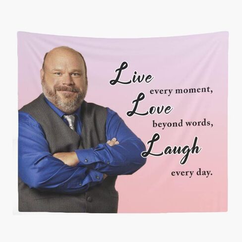 نسيج ميمي مضحك من APOJDSN، نسيج Bertrams Live Laugh Love، نسيج حائط، هدية ديكور لغرفة الكلية والنزل مقاس 60 بوصة × 50 بوصة، طراز-1 in Saudi Arabia