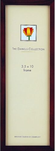 Dennis Daniels square top walnut wood 3.5"x10" panoramic photo frame with clear glass and easel back . in Saudi Arabia