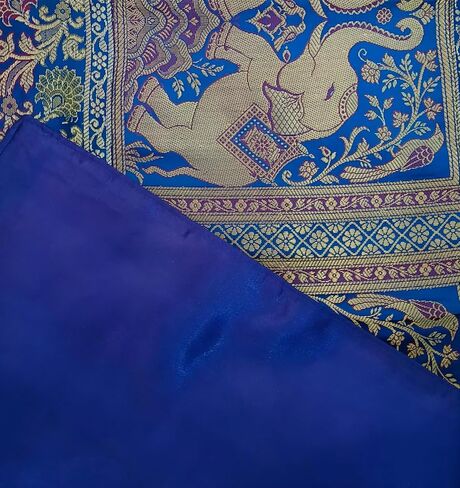 مفرش طاولة بتصميم فيل مقاس 60 × 16 بوصة مزخرف بالحرير لطاولة المطبخ العرقية لحفلات الزفاف وحفلات أعياد الميلاد باللون البرتقالي 1 in Kuwait