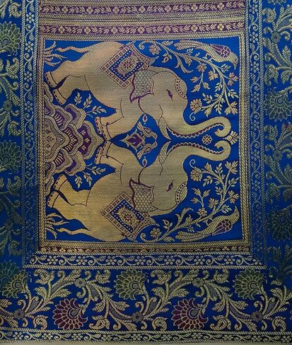 مفرش طاولة بتصميم فيل مقاس 60 × 16 بوصة مزخرف بالحرير لطاولة المطبخ العرقية لحفلات الزفاف وحفلات أعياد الميلاد باللون البرتقالي 1 in Kuwait