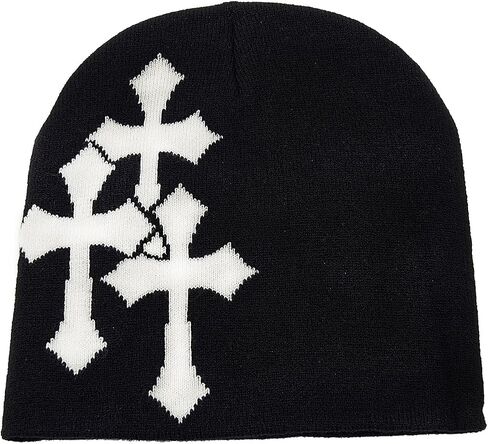 LUBINGSHINE Y2K Knitting Hat, Spider Web Pattern Beanies for Men & Women, Warm Knitted Hat Streetwear Outdoor Winter in Kuwait