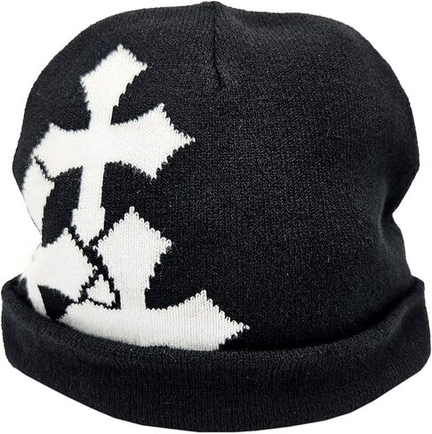 LUBINGSHINE Y2K Knitting Hat, Spider Web Pattern Beanies for Men & Women, Warm Knitted Hat Streetwear Outdoor Winter in Kuwait