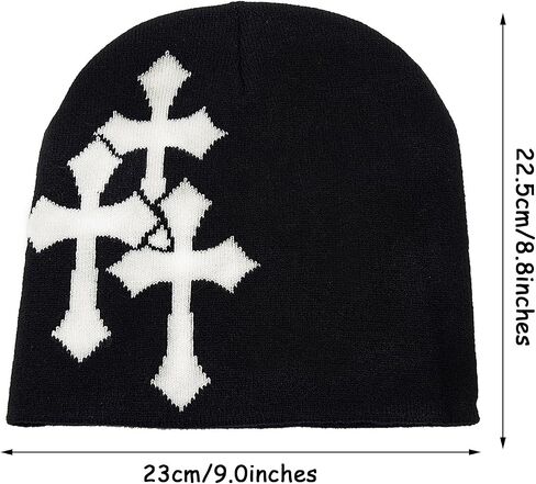 LUBINGSHINE Y2K Knitting Hat, Spider Web Pattern Beanies for Men & Women, Warm Knitted Hat Streetwear Outdoor Winter in Kuwait
