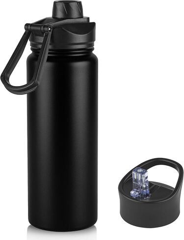 24oz Insulated Water Bottle with Straw Lid, Stainless Steel Metal Water Bottle with Straw & Wide Mouth Lid, Double Wall Vacuum Water Bottle for Hiking Camping, Lavender 4 Pack in Saudi Arabia