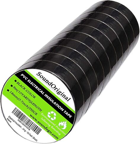 White Electrical Tape 10-pack 0.7 Inch by 60 Feet Waterproof Industrial Grade UL/CSA Listed High Temp Electrical Tape Electric Super Vinyl (White 60ft10p) in Saudi Arabia