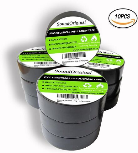 White Electrical Tape 10-pack 0.7 Inch by 60 Feet Waterproof Industrial Grade UL/CSA Listed High Temp Electrical Tape Electric Super Vinyl (White 60ft10p) in Saudi Arabia