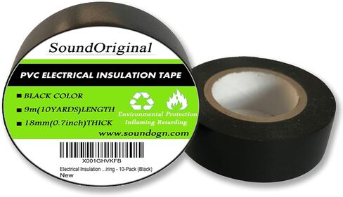 White Electrical Tape 10-pack 0.7 Inch by 60 Feet Waterproof Industrial Grade UL/CSA Listed High Temp Electrical Tape Electric Super Vinyl (White 60ft10p) in Saudi Arabia