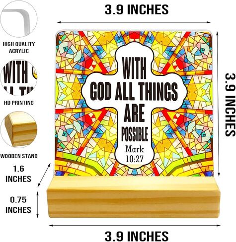 Good Morning This Is God I Will Be Handling Desk Decor,Christian Desk Decoration,Religious Desk Decor,Acrylic Scripture Plaque,Bible Verse Acrylic Plaque,Spiritual Gifts for Christians in Saudi Arabia