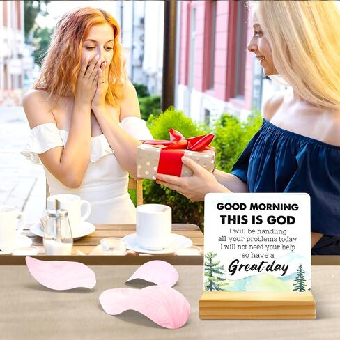 Good Morning This Is God I Will Be Handling Desk Decor,Christian Desk Decoration,Religious Desk Decor,Acrylic Scripture Plaque,Bible Verse Acrylic Plaque,Spiritual Gifts for Christians in Saudi Arabia