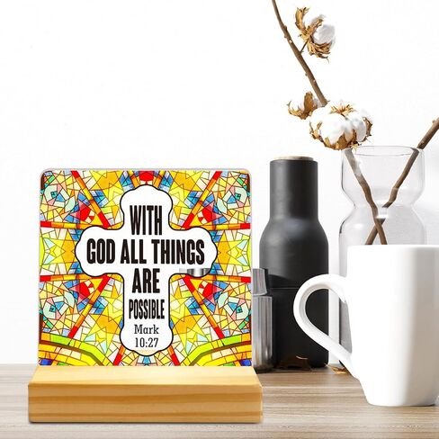 Good Morning This Is God I Will Be Handling Desk Decor,Christian Desk Decoration,Religious Desk Decor,Acrylic Scripture Plaque,Bible Verse Acrylic Plaque,Spiritual Gifts for Christians in Saudi Arabia