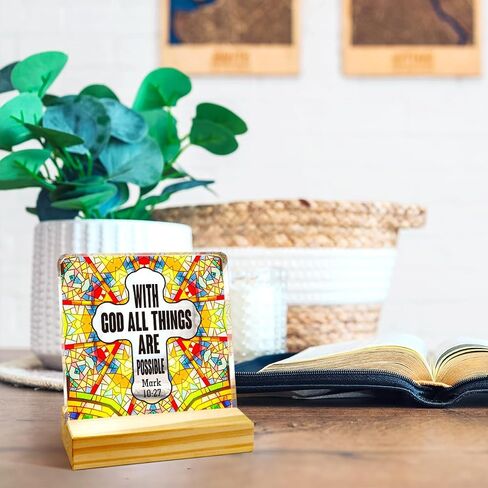 Good Morning This Is God I Will Be Handling Desk Decor,Christian Desk Decoration,Religious Desk Decor,Acrylic Scripture Plaque,Bible Verse Acrylic Plaque,Spiritual Gifts for Christians in Saudi Arabia