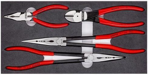 أدوات KNIPEX - 00 20 01 V16 - طقم كماشة سيارات مكون من 4 قطع في صينية رغوية (002001V16) in Saudi Arabia