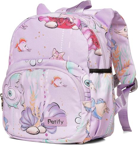 Cute Cartoon Mini Kids Backpack - 12-Inch Adventure for Toddler Boys Girls, Perfect for School & Play, Padded Straps (Seaworld) in Kuwait
