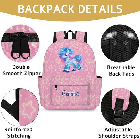 Toddler Backpack for Age 3 to 6 Years Old, Kids Backpack 15 inch School Bag for Preschool or Kindergarten, Cute Unicorn Pink Flower in Saudi Arabia