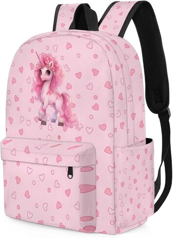 Toddler Backpack for Age 3 to 6 Years Old, Kids Backpack 15 inch School Bag for Preschool or Kindergarten, Cute Unicorn Pink Flower in Saudi Arabia