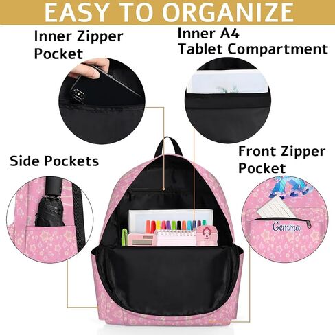 Toddler Backpack for Age 3 to 6 Years Old, Kids Backpack 15 inch School Bag for Preschool or Kindergarten, Cute Unicorn Pink Flower in Saudi Arabia