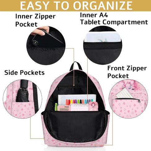 Toddler Backpack for Age 3 to 6 Years Old, Kids Backpack 15 inch School Bag for Preschool or Kindergarten, Cute Unicorn Pink Flower in Saudi Arabia