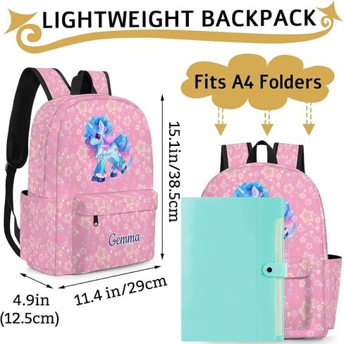 Toddler Backpack for Age 3 to 6 Years Old, Kids Backpack 15 inch School Bag for Preschool or Kindergarten, Cute Unicorn Pink Flower in Saudi Arabia