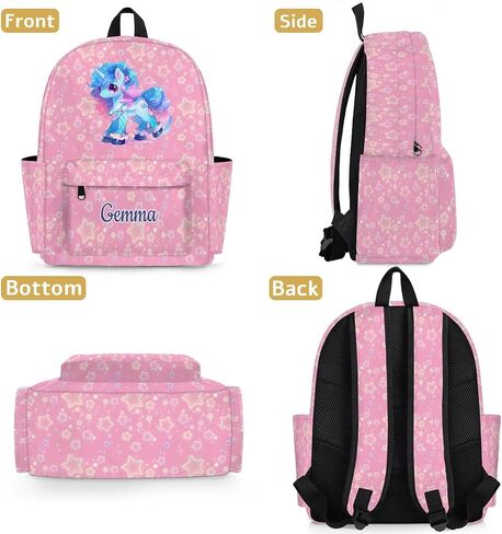 Toddler Backpack for Age 3 to 6 Years Old, Kids Backpack 15 inch School Bag for Preschool or Kindergarten, Cute Unicorn Pink Flower in Saudi Arabia