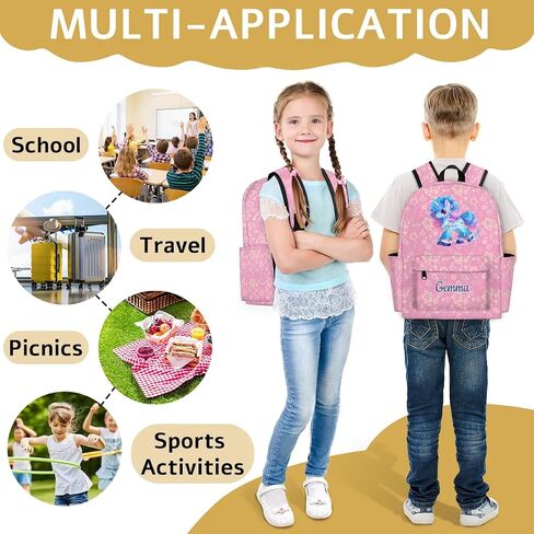 Toddler Backpack for Age 3 to 6 Years Old, Kids Backpack 15 inch School Bag for Preschool or Kindergarten, Cute Unicorn Pink Flower in Saudi Arabia