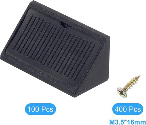100 قطعة من دعامات الزوايا البلاستيكية 90 درجة من uxcell، 20 × 42 × 20 مم دعامات الزاوية اليمنى للرف مع مسامير للخزائن، أبيض in Saudi Arabia