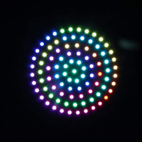241 المصابيح 9 حلقات WS2812B 5050 RGB LED حلقة ضوء المصباح بشكل فردي عنونة كامل لون الحلم DC5V مع وحدة تحكم صغيرة in Saudi Arabia