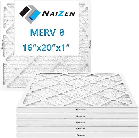 مجموعة استبدال فلتر الهواء نايزن، 16 × 20 × 1 بوصة، MERV 8، 6 عبوات، مطوية in Saudi Arabia