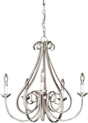 Kichler Dover 24.5" 5 Light Chandelier in Brushed Nickel in Kuwait