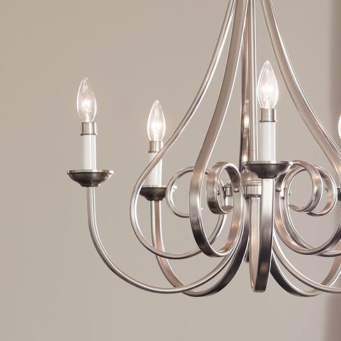 Kichler Dover 24.5" 5 Light Chandelier in Brushed Nickel in Kuwait