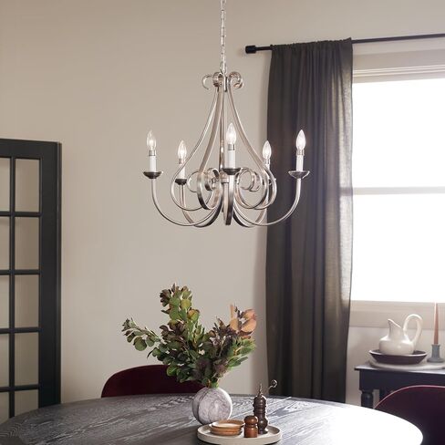 Kichler Dover 24.5" 5 Light Chandelier in Brushed Nickel in Kuwait