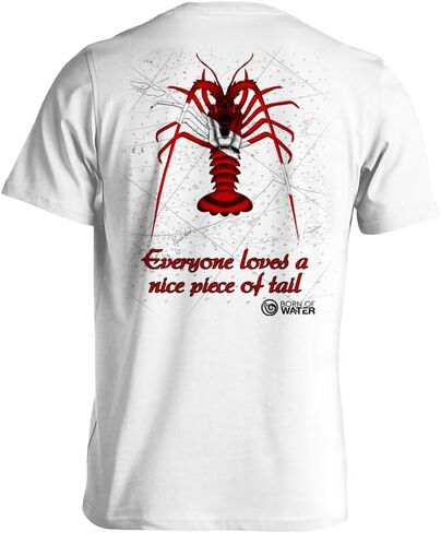 Lobster Scuba Diving T-Shirt: Mens Short Sleeve for Fishing, Spearfishing, Boating, and Beach in Saudi Arabia