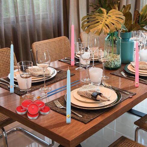 مجموعة طلاء الشموع 122 قطعة من Havawish تتضمن شموع تيلايت ملونة، شموع مستدقة، فرش طلاء، سحر نبيذ الشاطئ للحرف اليدوية، هدايا حفلات أعياد الميلاد وحفلات الزفاف in Kuwait