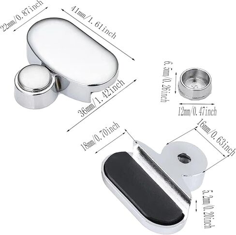 Black Mirror Clips, Wall-Mounted Mirrors Bracket, Dresser Mirror Fixed Fitting for 0.12"-0.2 " Thick Mirror Glass Clips Clamps 6PCS in Saudi Arabia