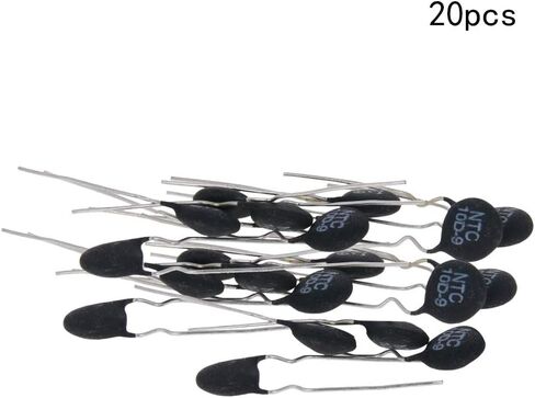 Heyiarbeit NTC Thermistor Resistors 5D-9 3A 5 Ohm Inrush Current Limiting Limiter Thermistor 20Pcs in Kuwait