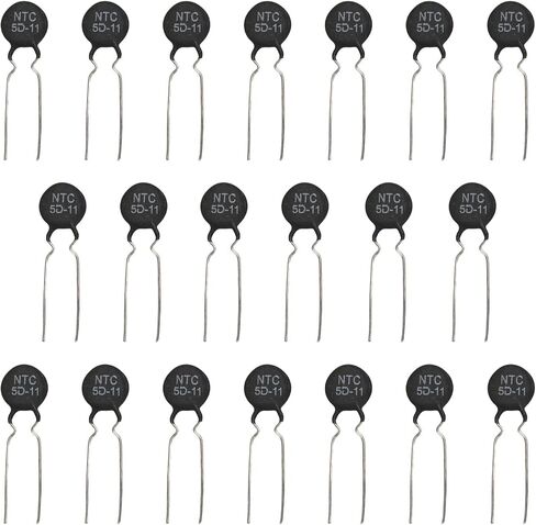 Heyiarbeit NTC Thermistor Resistors 5D-9 3A 5 Ohm Inrush Current Limiting Limiter Thermistor 20Pcs in Kuwait