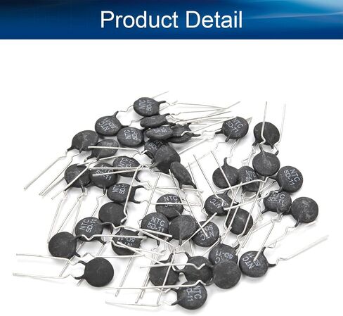 Heyiarbeit NTC Thermistor Resistors 5D-9 3A 5 Ohm Inrush Current Limiting Limiter Thermistor 20Pcs in Kuwait