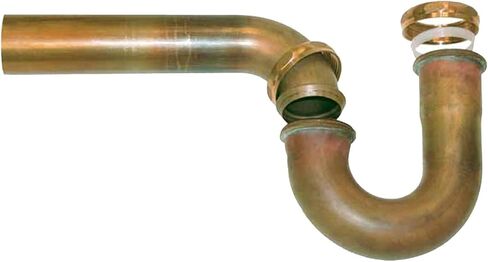 Westbrass D400G-RAW 1-1/2" 17 ga. Tubular Ground Joint P-Trap with Bell Flange, Unfinished in Saudi Arabia