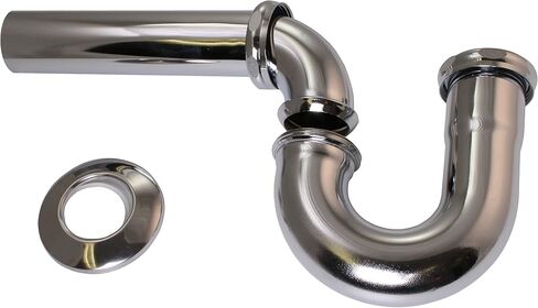 Westbrass D400G-RAW 1-1/2" 17 ga. Tubular Ground Joint P-Trap with Bell Flange, Unfinished in Saudi Arabia