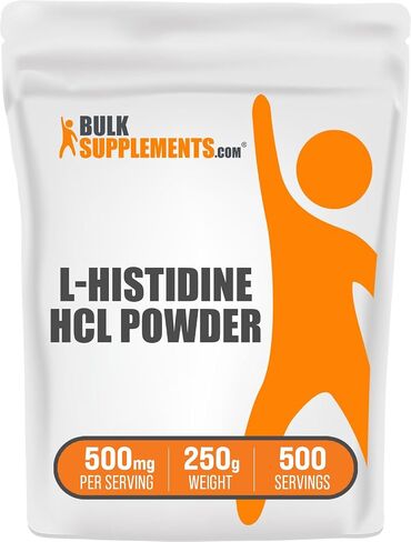 BulkSupplements.com L-Histidine HCl Powder - L-Histidine Supplement, Histidine 500mg - Essential Amino Acid, Gluten Free, 500mg per Serving, 100g (3.5 oz) (Pack of 1) in Kuwait