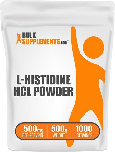 BulkSupplements.com L-Histidine HCl Powder - L-Histidine Supplement, Histidine 500mg - Essential Amino Acid, Gluten Free, 500mg per Serving, 100g (3.5 oz) (Pack of 1) in Kuwait
