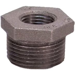 Anvil 8700129359، تركيب أنابيب حديد قابلة للطرق، جلبة سداسية، 1 بوصة NPT ذكر × 3/4 بوصة NPT أنثى، لمسة نهائية سوداء