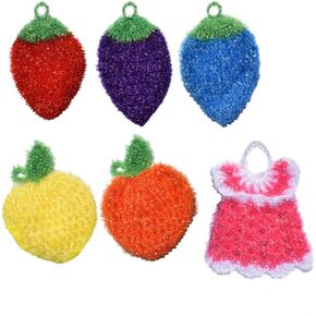 Durable Dish Scrubber for Dish Washing - Net Scrubber, Washcloth (5+1 Pack)
